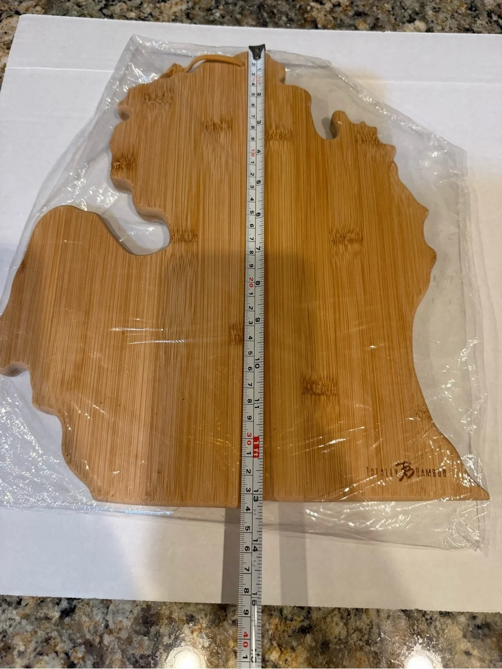 Totally Bamboo Michigan State Shaped Serving & Cutting Board Heart of Lansing